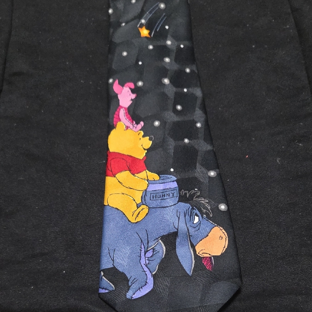 Disney Black Tie with Pooh and Friends